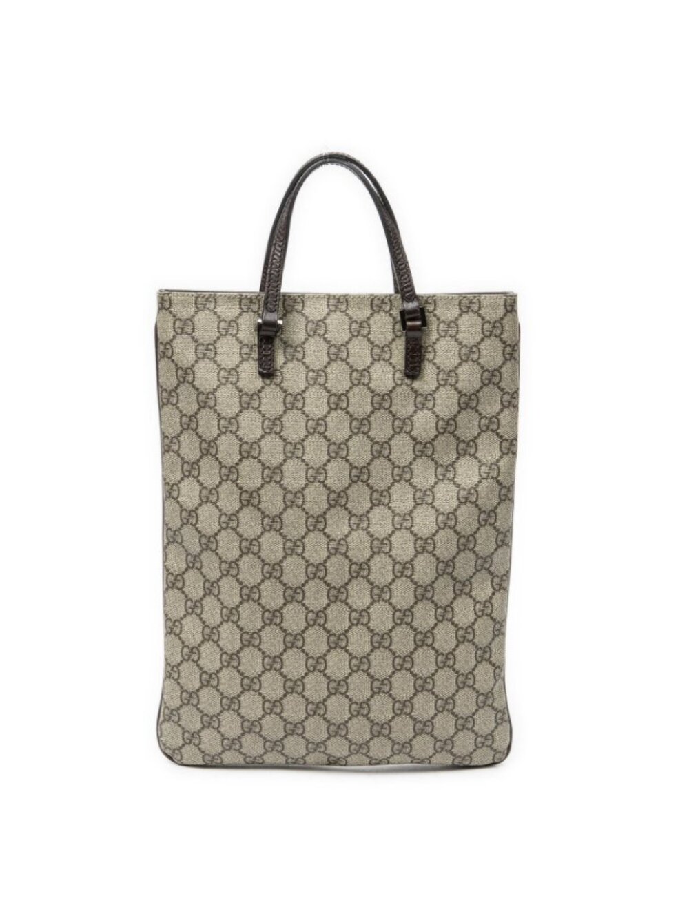 ★SOLD★ Gucci Flat Tote Brown Beige Supreme Canvas - Picture 5 of 10